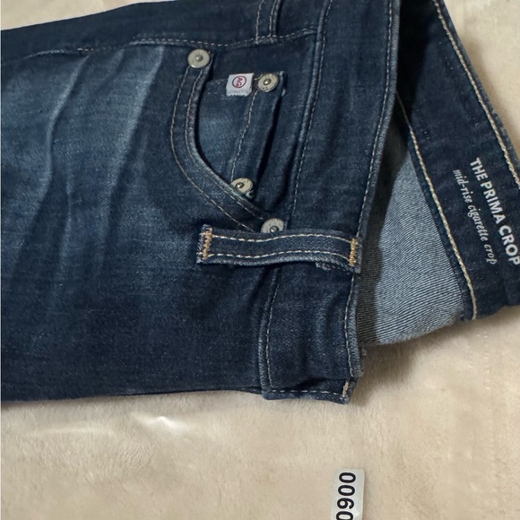 AG-ED Denim Prima Cigarette Crop Jeans Mid-rise Size 25 Dark Faded Wash Stretch - Picture 9 of 9